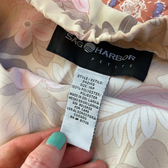 VTG Sag Harbor Buttery Soft Fluted Skirt in Pastel Floral - Picture 5 of 8